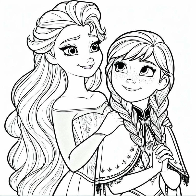 Khám phá ngay tranh tô màu elsa cùng tô màu elsa và anna