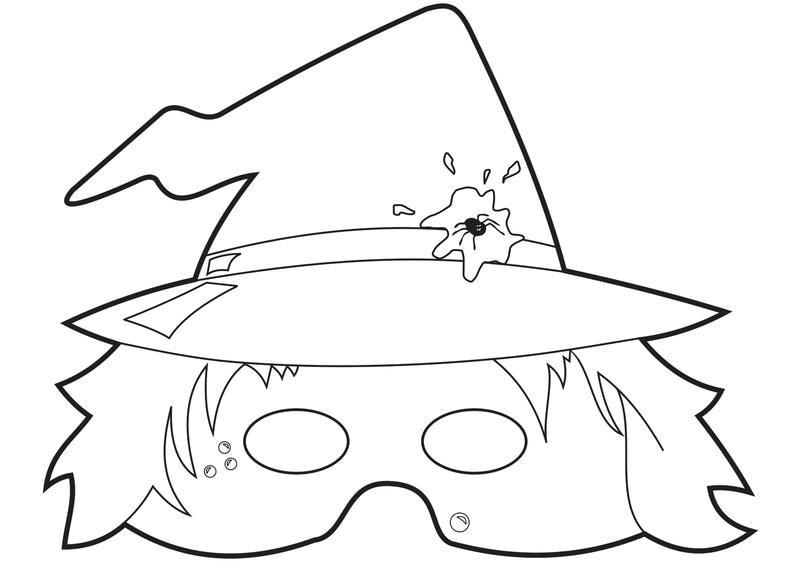 Tô tranh tô màu mặt nạ halloween sáng tạo tuyệt vời