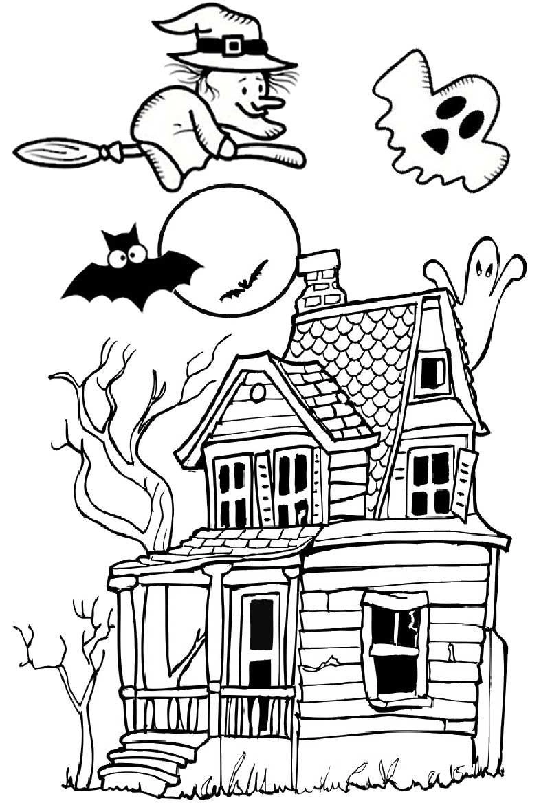 In và tô hình halloween tô màu sáng tạo tuyệt vời