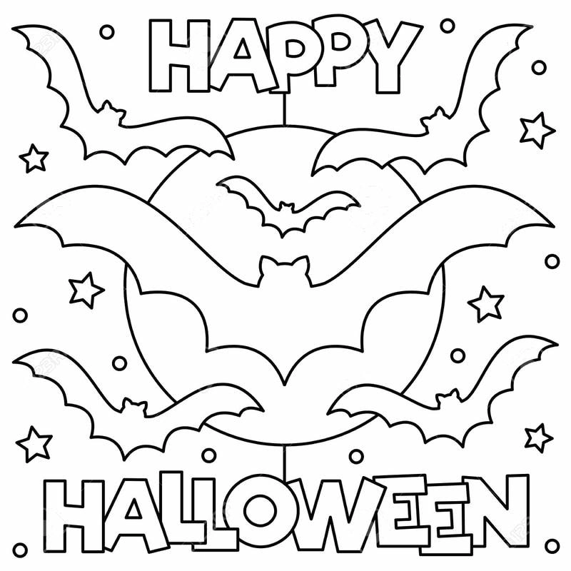Bé phát triển sáng tạo với tranh tô màu chủ đề halloween