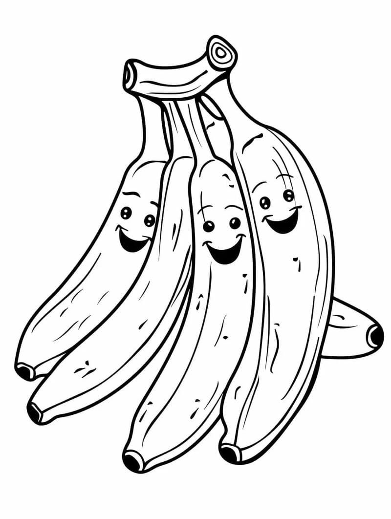 Bé thỏa sức sáng tạo cùng tô màu quả chuối dễ thương