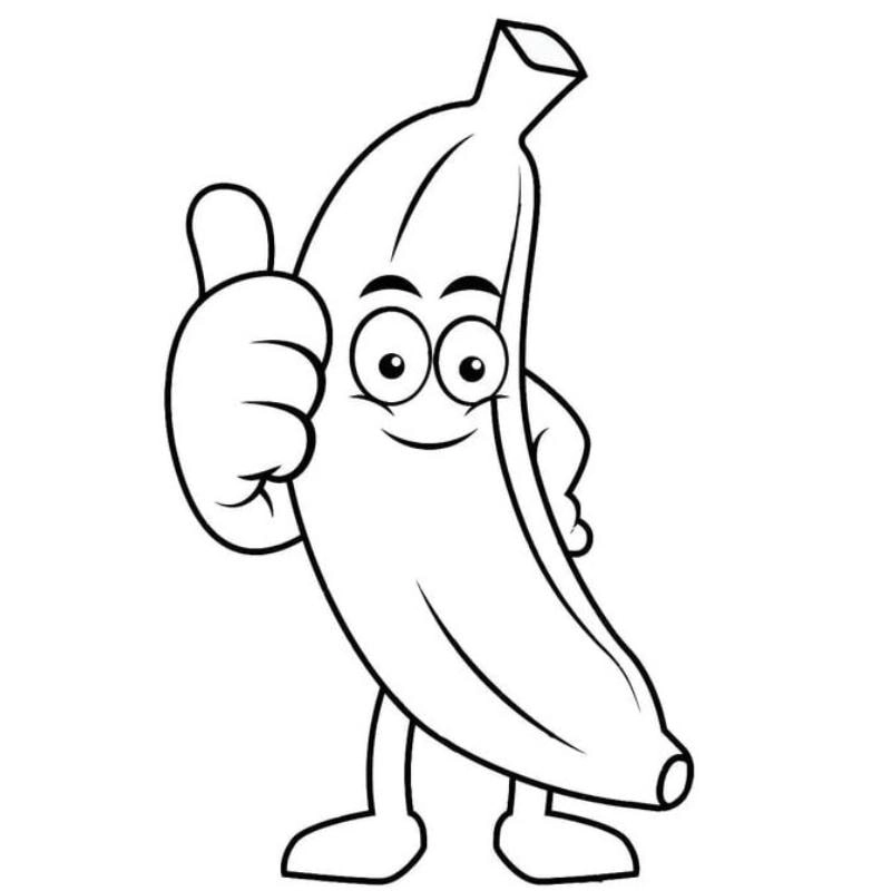 Những bức quả chuối tô màu ngộ nghĩnh giúp bé học vui