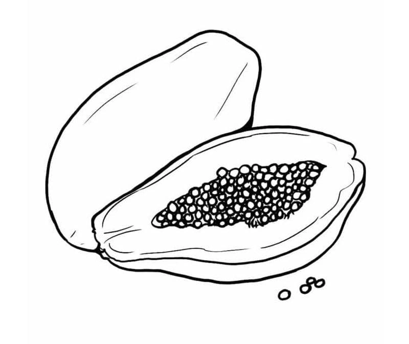 Bé khám phá sắc màu qua tranh tô màu quả đu đủ thú vị