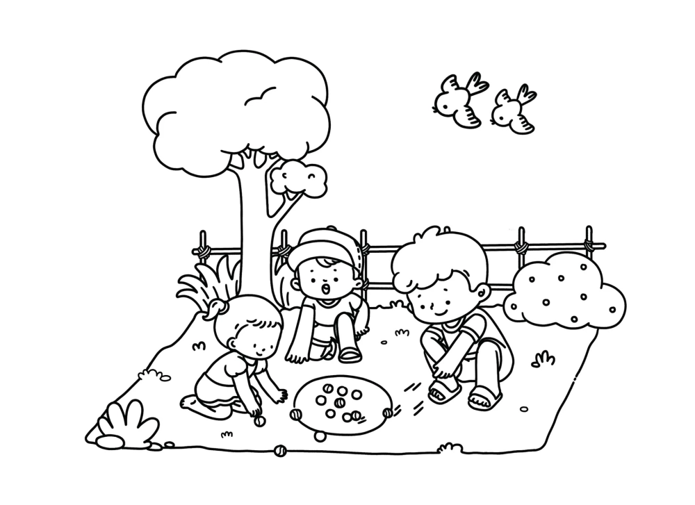 Gợi mở trí tưởng tượng với tranh tô màu mùa hè của bé