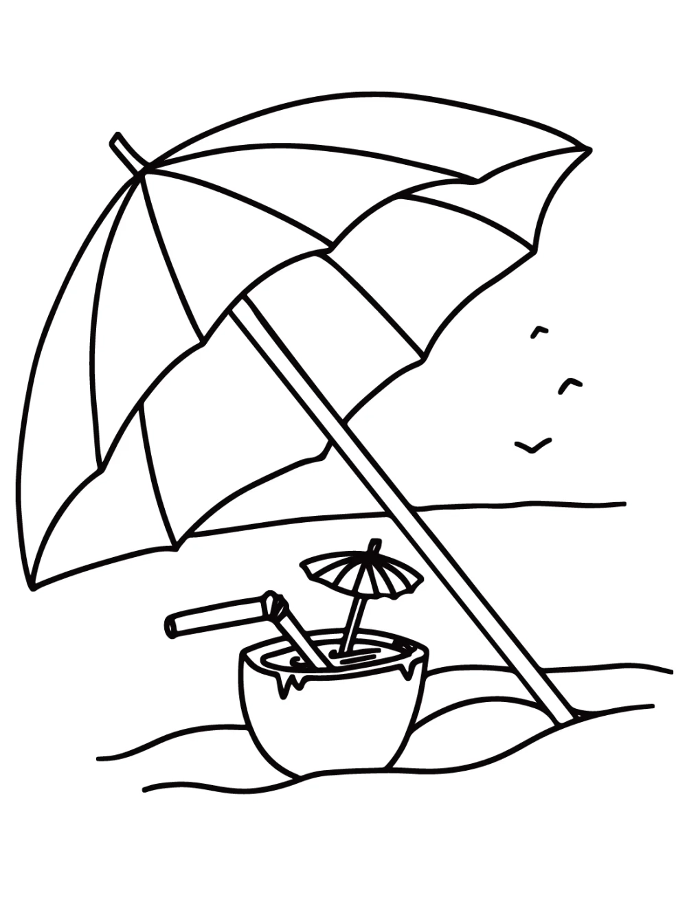 Khám phá ngày nắng qua bộ tranh mùa hè tô màu