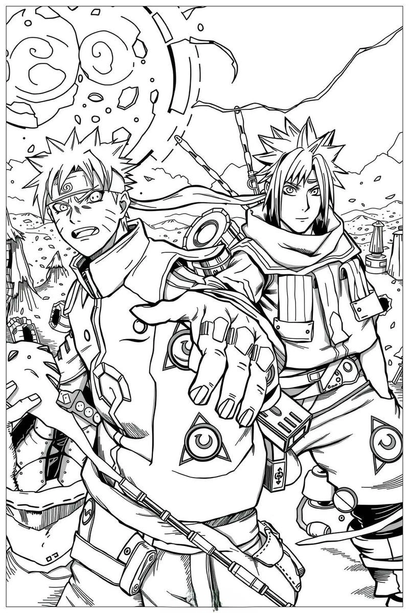 Giải trí và học tập với bộ naruto tô màu độc quyền