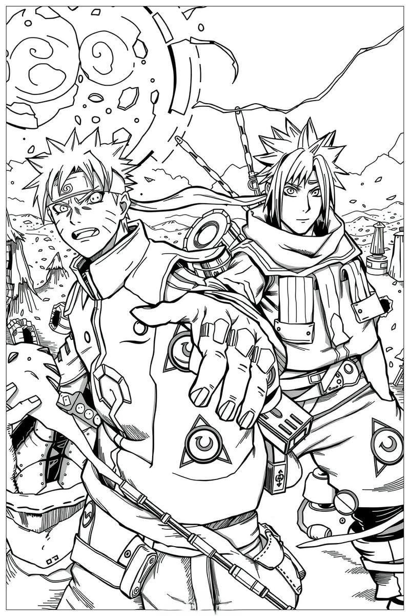 Rèn luyện sự khéo léo qua bộ tô màu naruto cửu vĩ cực đẹp