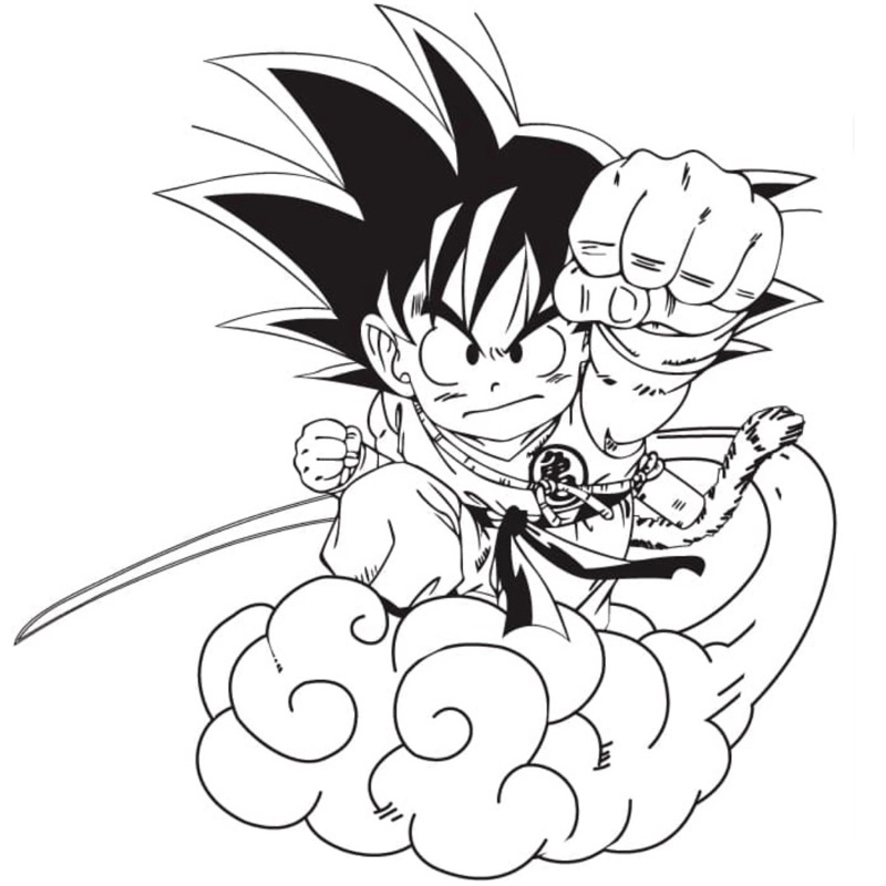 Tuyển chọn hình tô màu songoku đa dạng và dễ thương