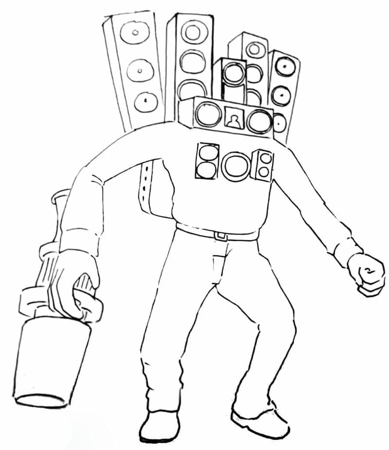 Thế giới tô màu speakerman titan đa dạng sắc màu cho bé tập tô mỗi ngày