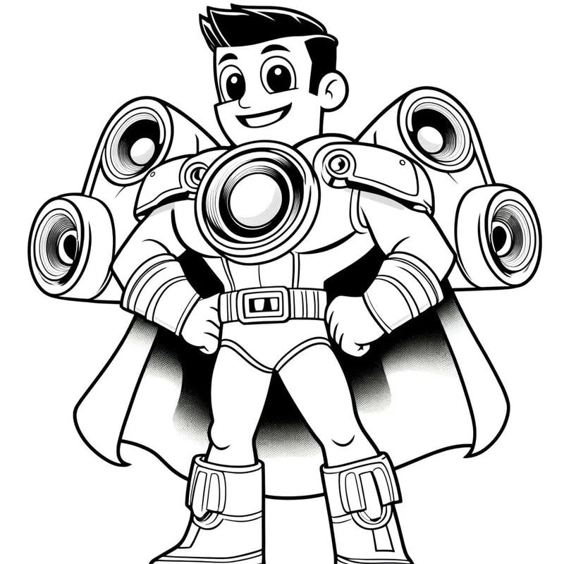 Dễ dàng tải về và in hình tô màu speakerman cho hoạt động nghệ thuật vui nhộn