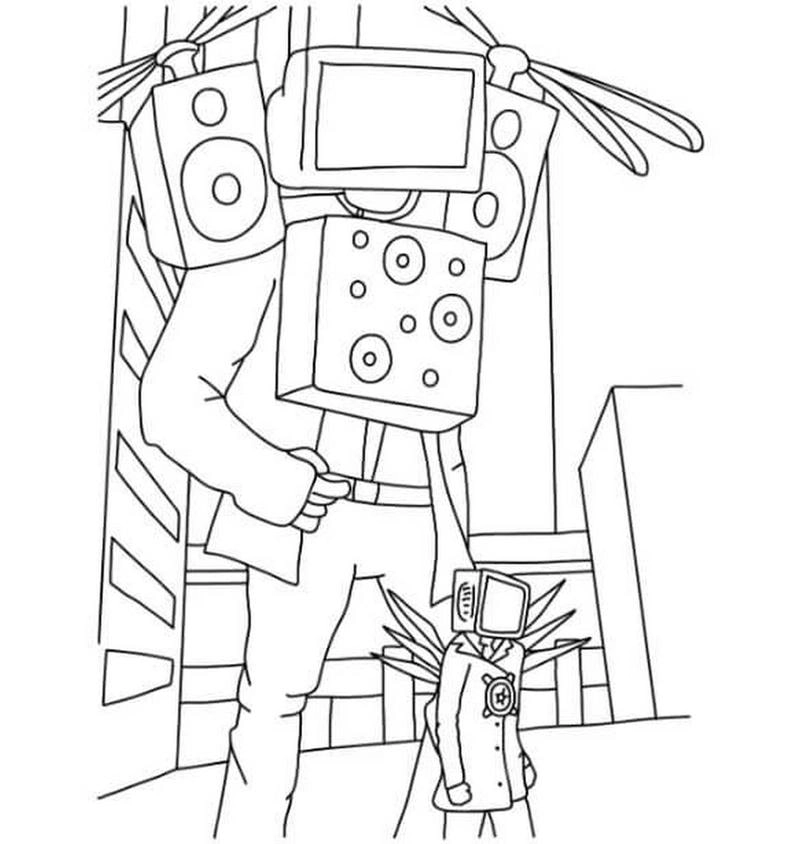 Bộ sưu tập tranh tô màu titan speakerman v2 đẹp mắt dành riêng cho bé trai