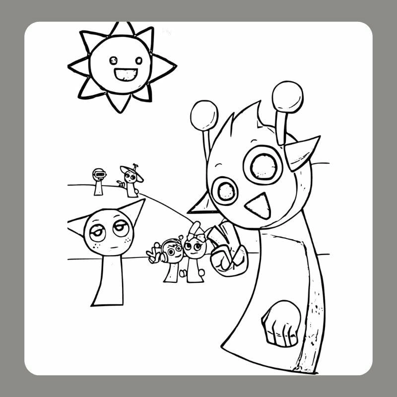 Tô màu sprunki phase 3 nhiều chủ đề thú vị dành cho bé