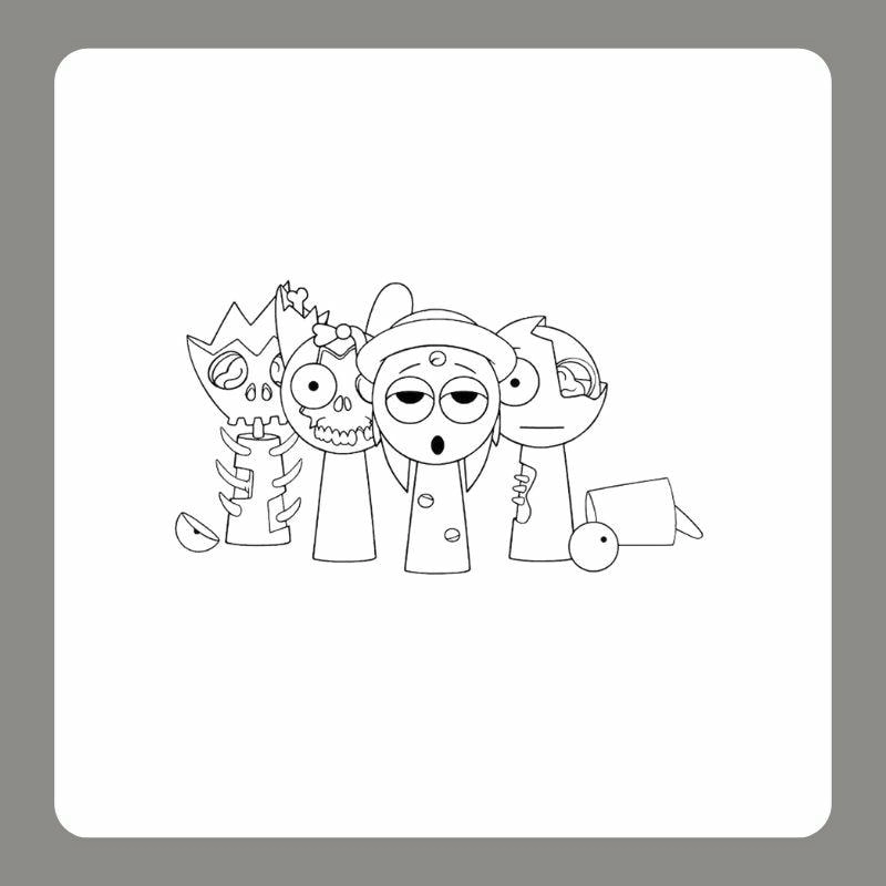 Tô màu sprunki phase 1 đơn giản dành cho bé mới tập tô