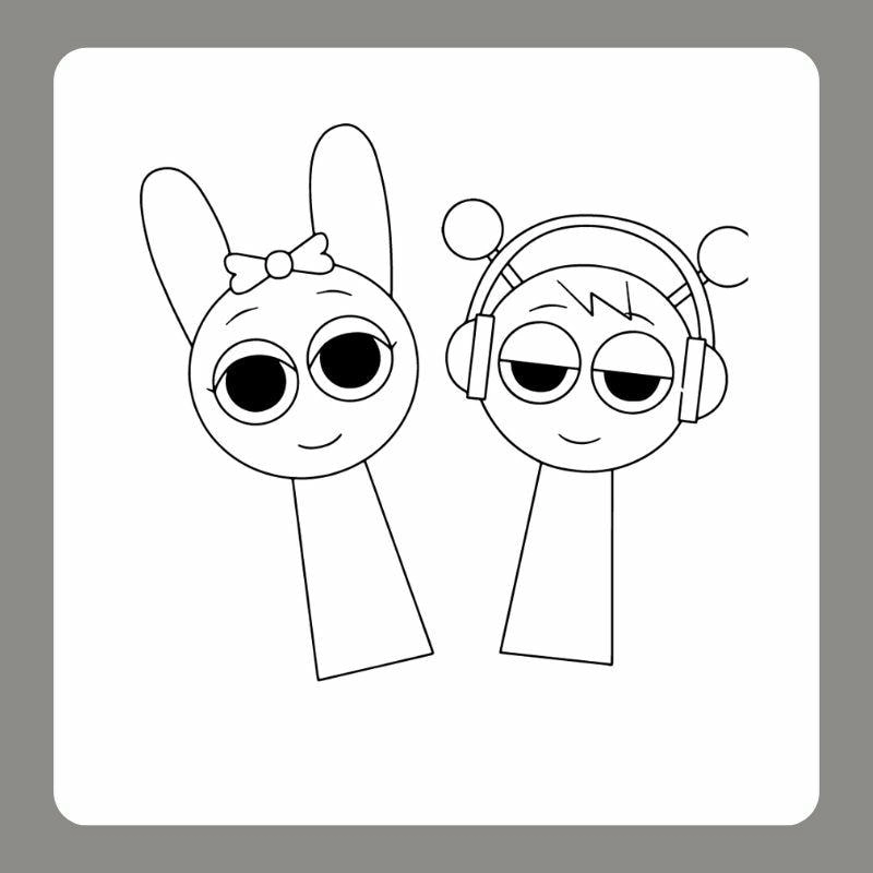 Hình sprunki tô màu đầy màu sắc giúp bé thỏa sức sáng tạo