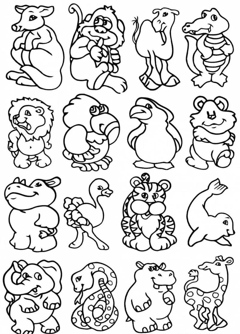 Hơn 100 mẫu sticker tranh tô màu cute cực dễ thương