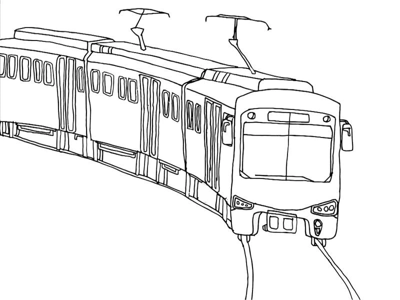 Tập tô thông minh với tranh tô màu tàu lửa đẹp từng chi tiết