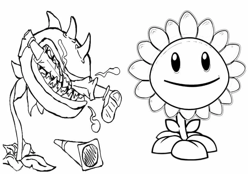 Tải bộ coloring pages tranh tô màu plant vs zombie 2 hấp dẫn