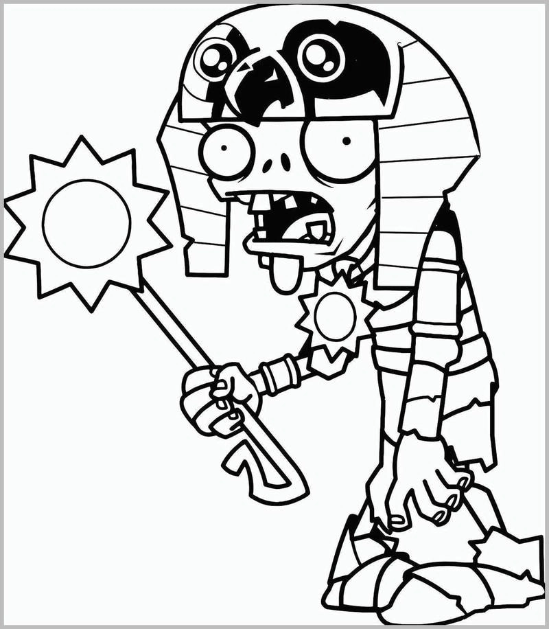 Thỏa sức vui chơi với bộ plants vs tranh tô màu zombie đẹp