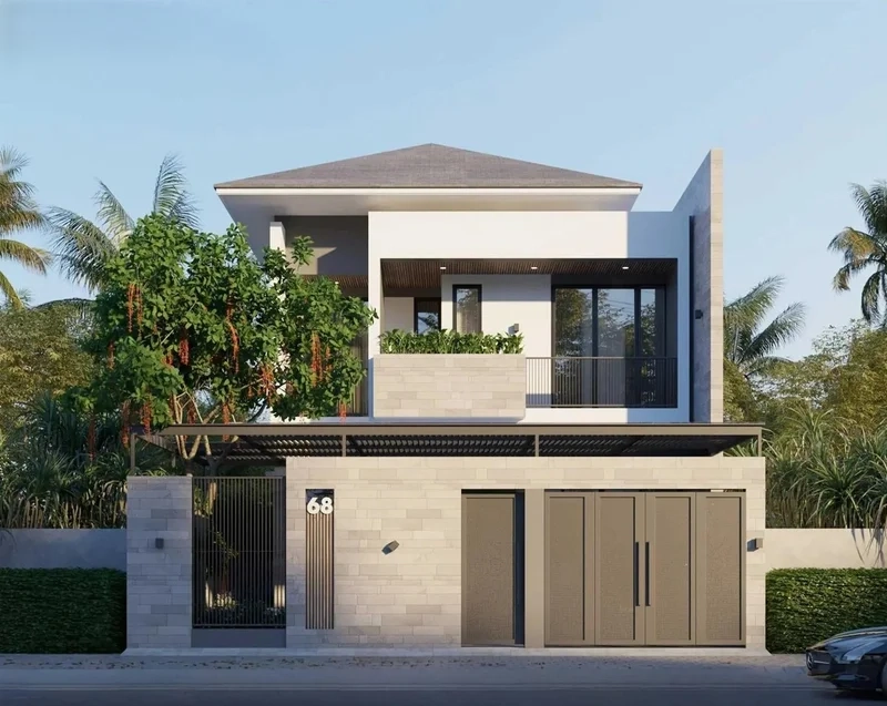 Xu hướng hot 2025 với nhà 2 tầng đẹp hiện đại c