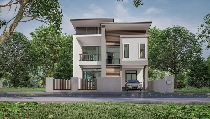 Khám phá ngay mẫu nhà chữ l 2 tầng đẹp mang nét độc đáo riêng