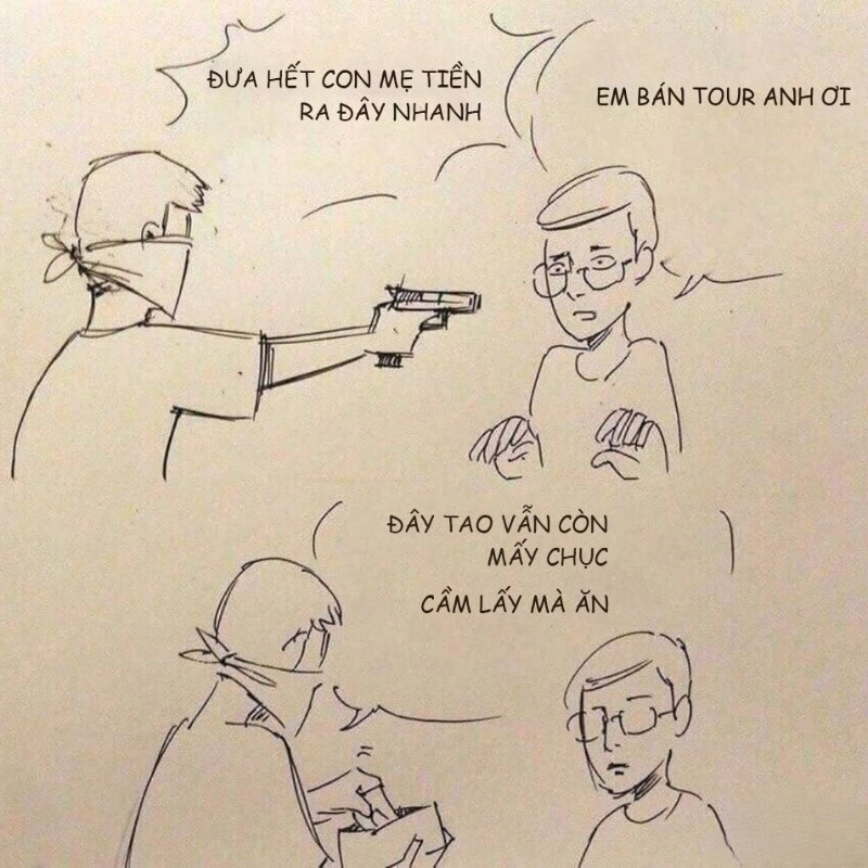 Tình cảnh không có tiền meme chân thực nhất