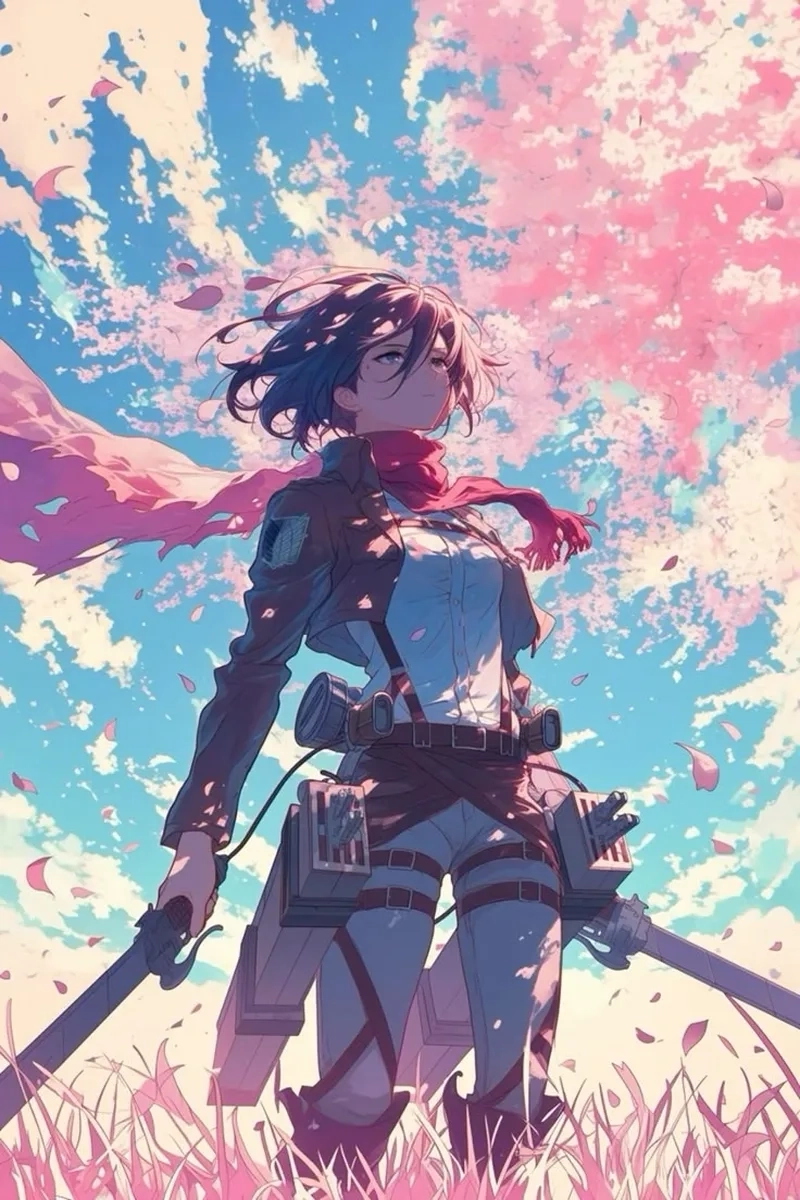 Hình ảnh dễ thương của Mikasa Cute