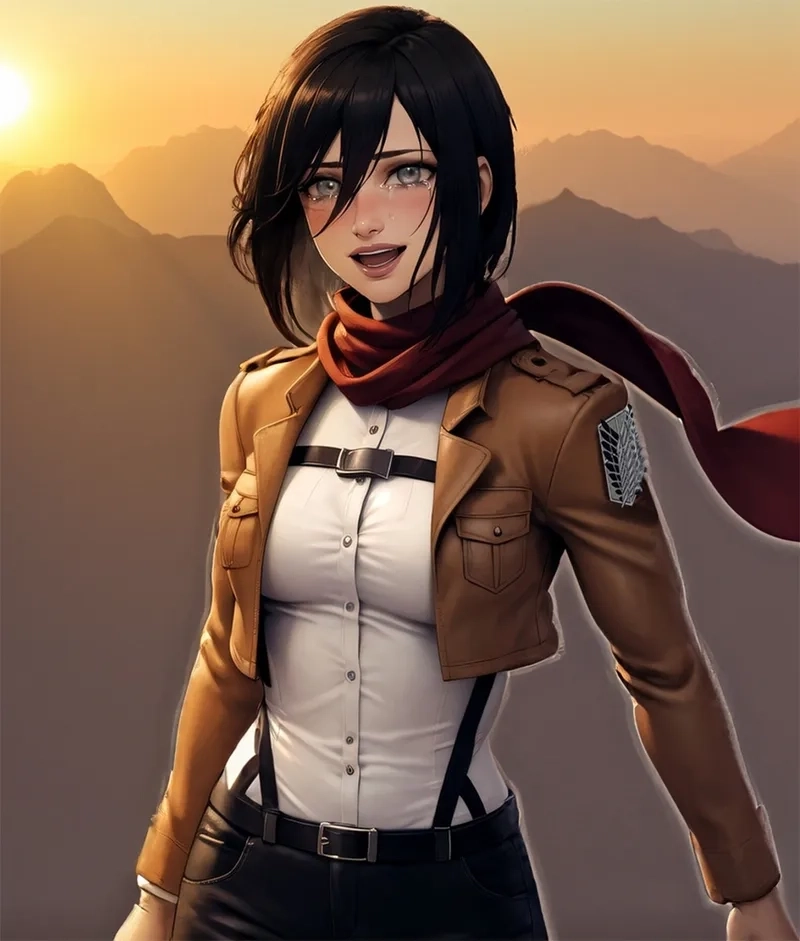 Chiến đấu không ngừng nghỉ Mikasa Attack of Titan