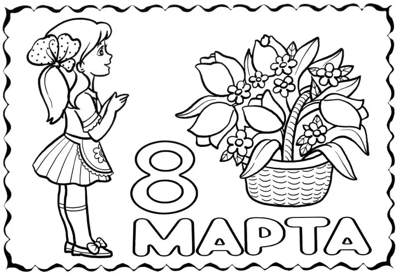 Bé vui học với tranh tô màu 8/3 đầy ý nghĩa