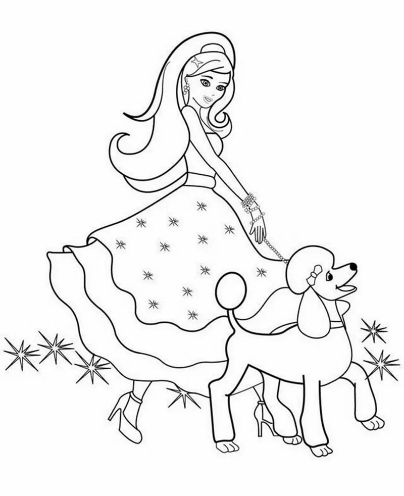 Giúp bé rèn luyện sáng tạo cùng tô màu búp bê barbie