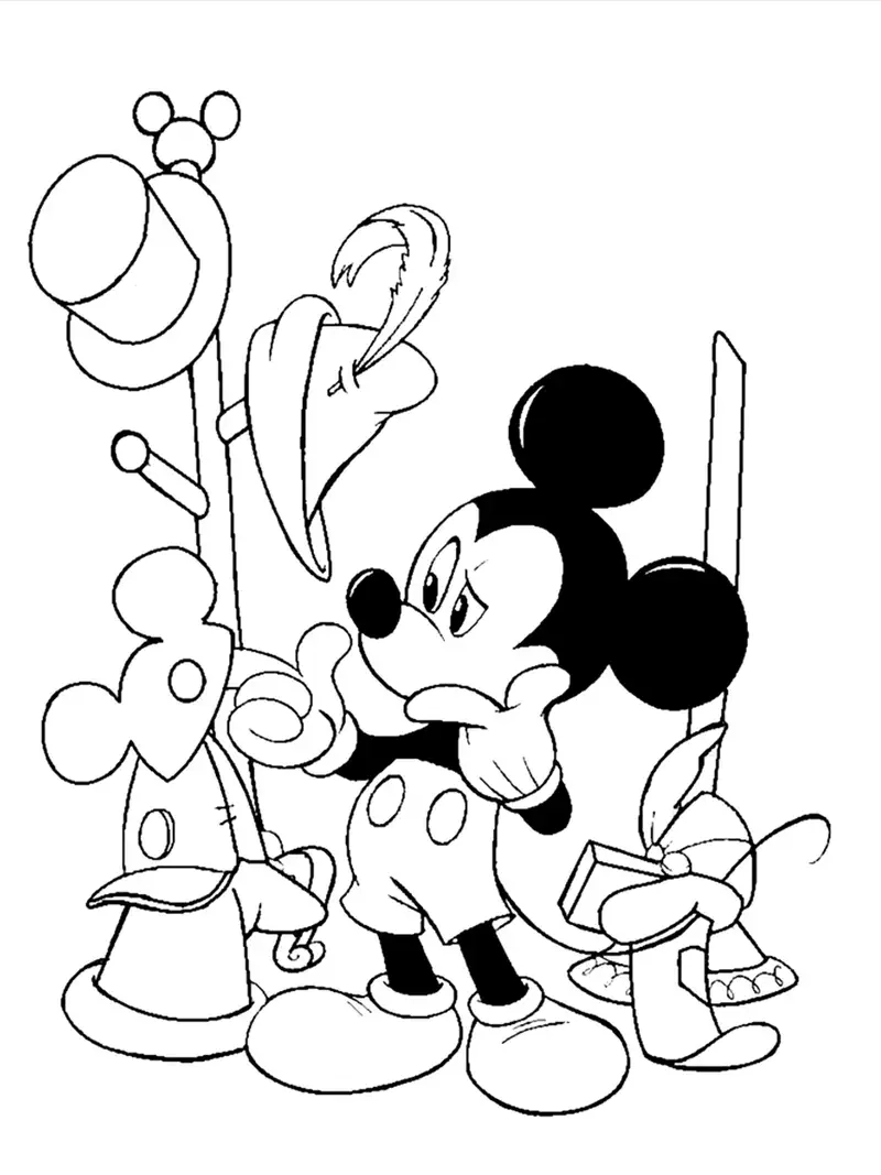 Rực rỡ sắc màu cùng tranh tô màu chuột mickey minnie đáng yêu