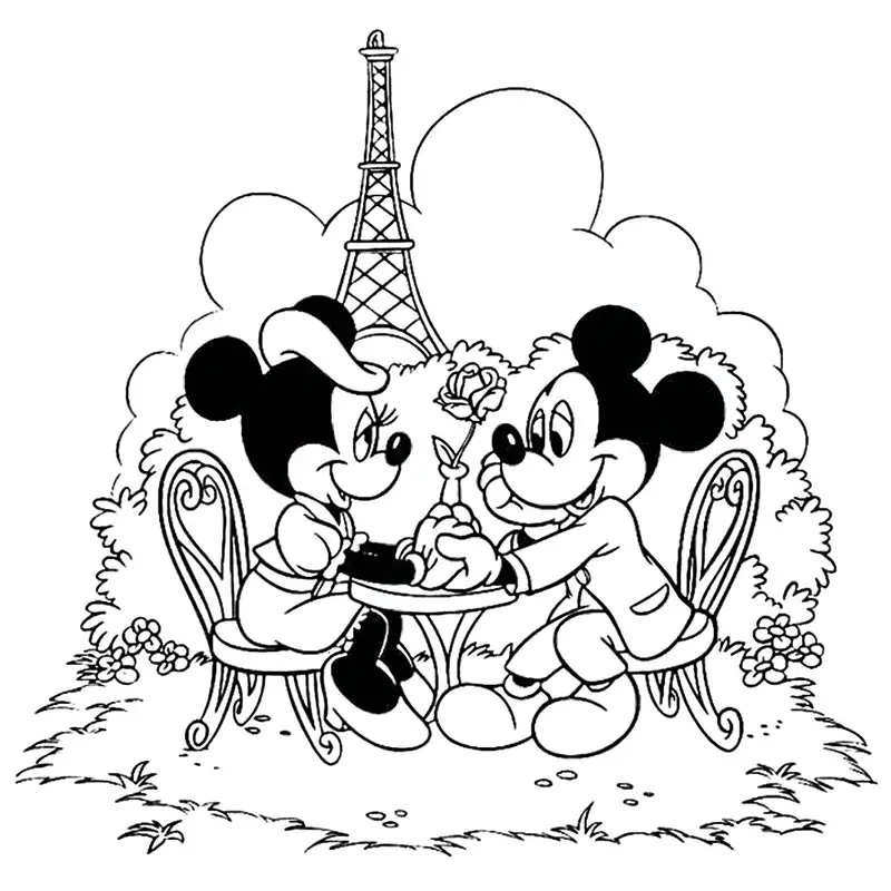 Cả nhóm cùng chơi với tô màu chuột mickey và bạn bè dễ thương