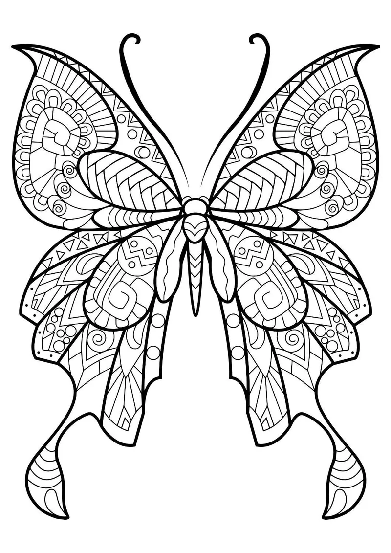 Giải trí cuối tuần cho bé với tranh tô màu con bướm cho bé dễ thương