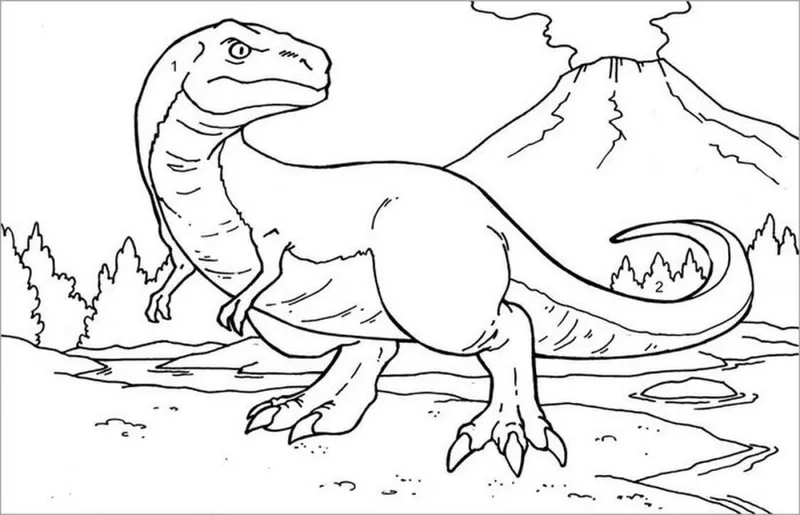 Cùng bé vui học qua tô màu khủng long sinh động