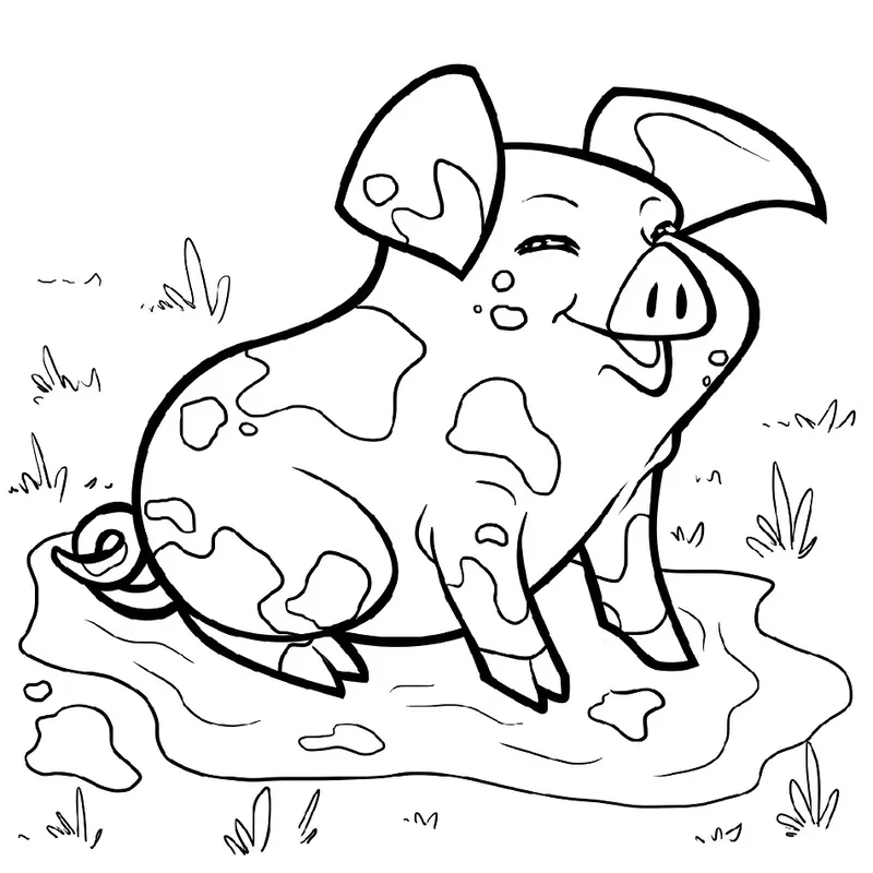 Giúp bé thông minh hơn với tô màu con lợn dễ thương nhiều mẫu