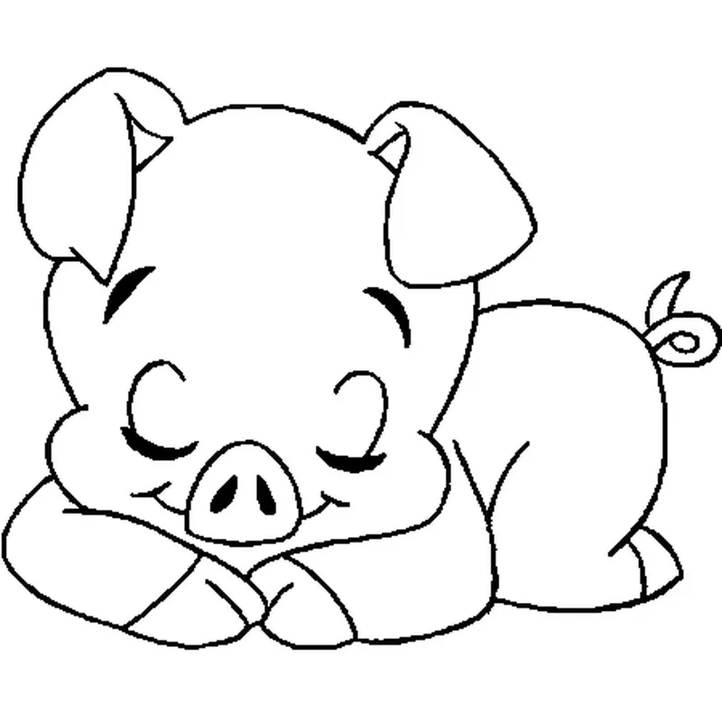 Trọn bộ sưu tập con heo tô màu siêu dễ thương cho bé