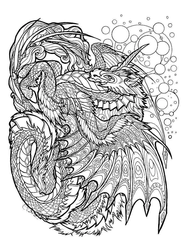 Siêu dễ thương với tranh tô màu con rồng cute dễ thương