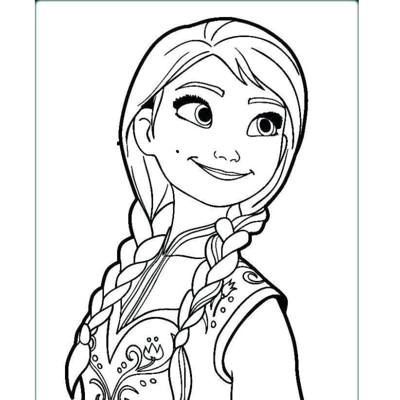 Tranh tô màu công chúa Anna là như thế nào?