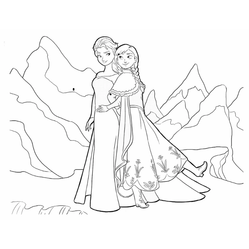 Sáng tạo đáng yêu cùng tranh tô màu công chúa Anna cute