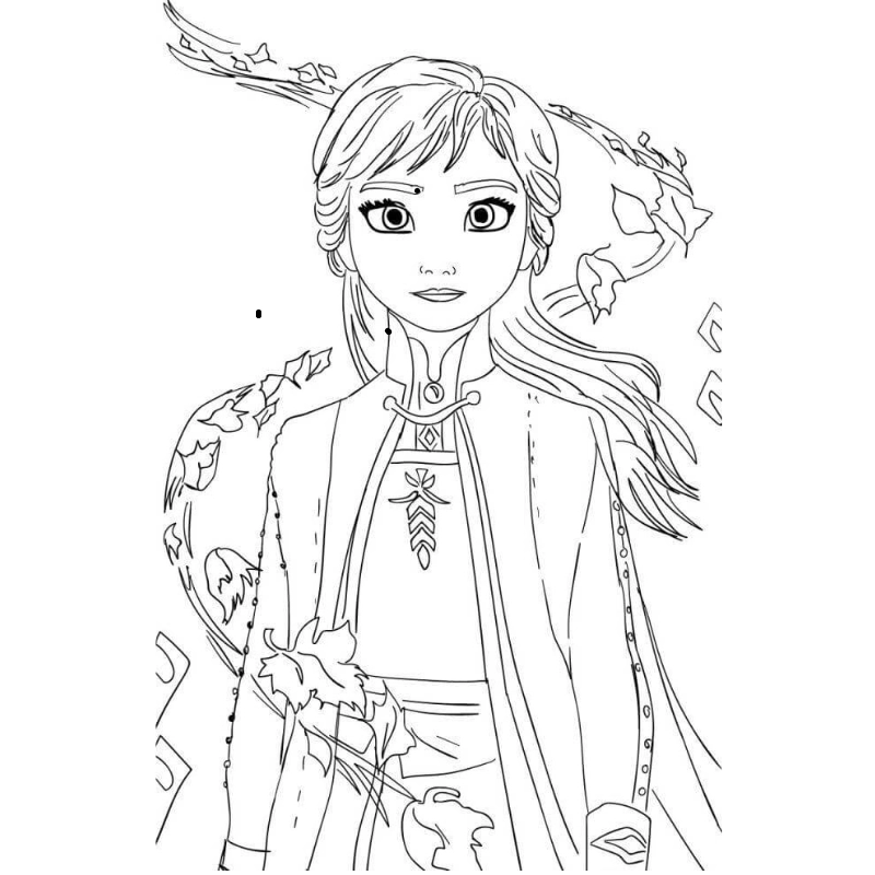 Tập tô tinh tế bằng tranh tô màu công chúa Anna bằng bút chì