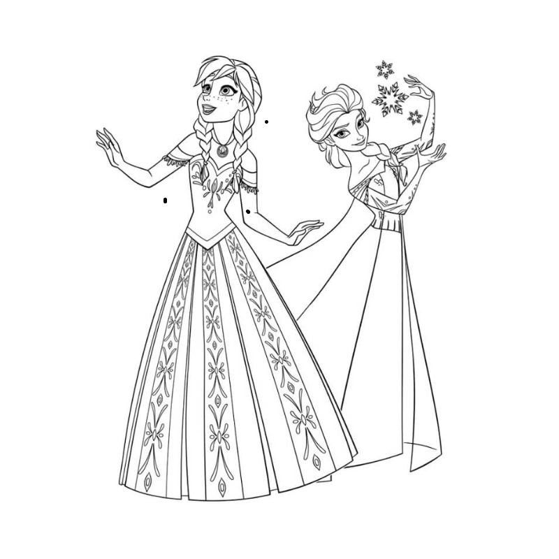 Vương quốc Disney lung linh với tranh tô màu công chúa Anna Disney