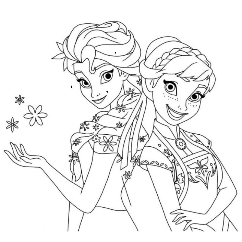 Thế giới băng giá qua tranh tô màu công chúa Anna frozen