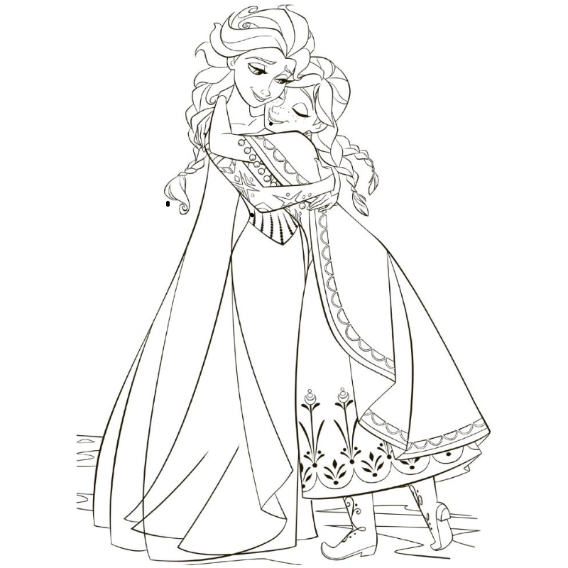 Khám phá xứ sở tuyết cùng tranh tô màu công chúa Anna Arendelle