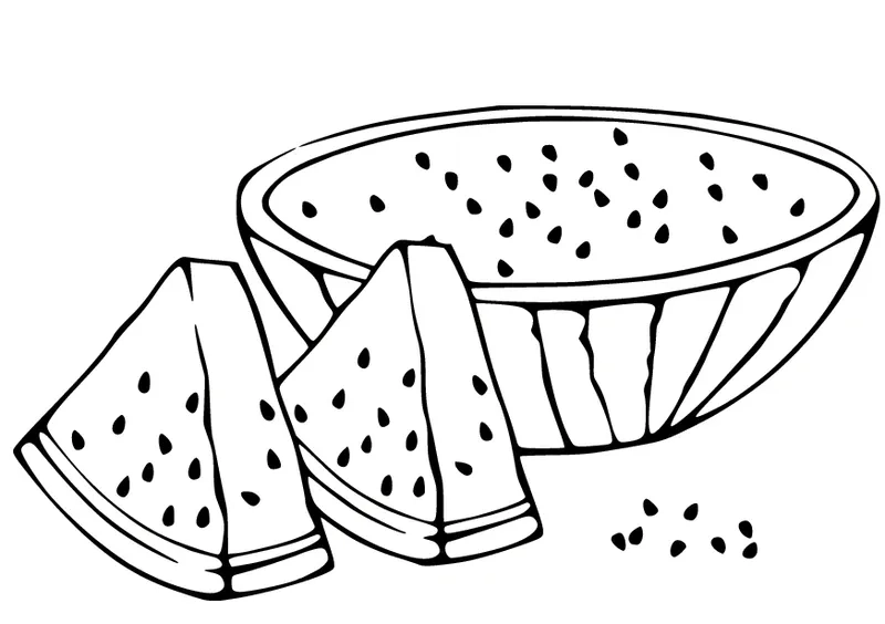 Giúp bé phát triển tư duy thẩm mỹ cùng hình dưa hấu tô màu