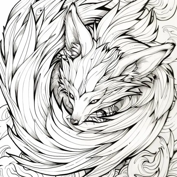 Bộ sưu tập tô màu anime hồ ly cực chất cho fan manga