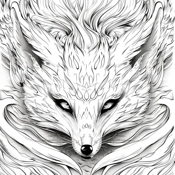 Trọn bộ tranh tô màu anime hồ ly cute dễ thương cho bé gái