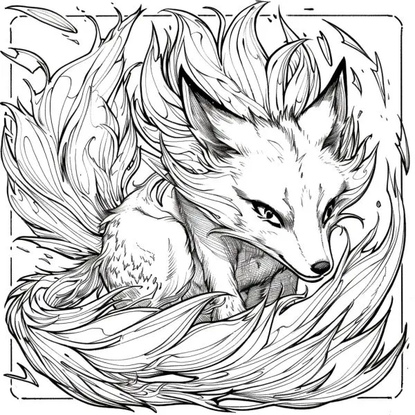 Khám phá mẫu tô tượng hồ ly 9 đuôi đầy sáng tạo cho nghệ thuật DIY