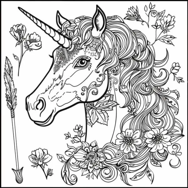 Siêu dễ thương với bộ tranh tô màu kỳ lân chibi cho bé