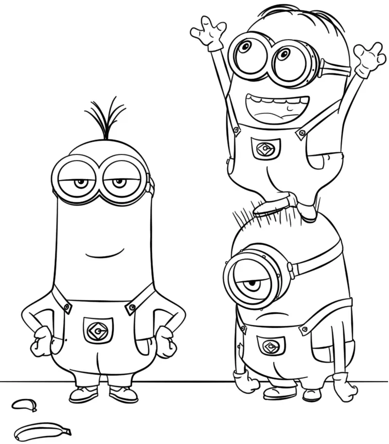 Khám phá ngay bộ sưu tập tranh tô màu minion cute cho bé