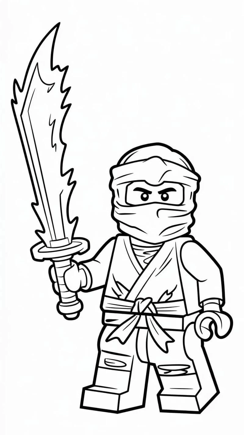 Tranh tô màu Ninjago siêu hấp dẫn, bé mê mẩn không rời tay