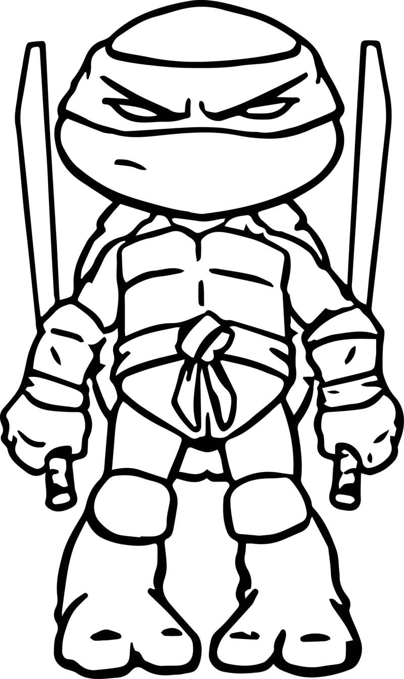 Hình ảnh tô màu ninja rùa sinh động giúp bé sáng tạo hơn